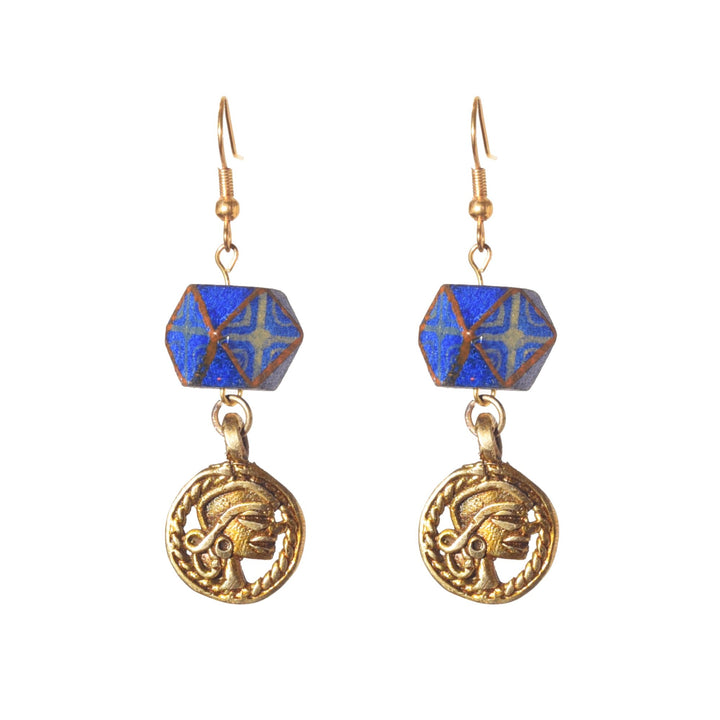 Abstract Gild Charms Ethnic Earrings