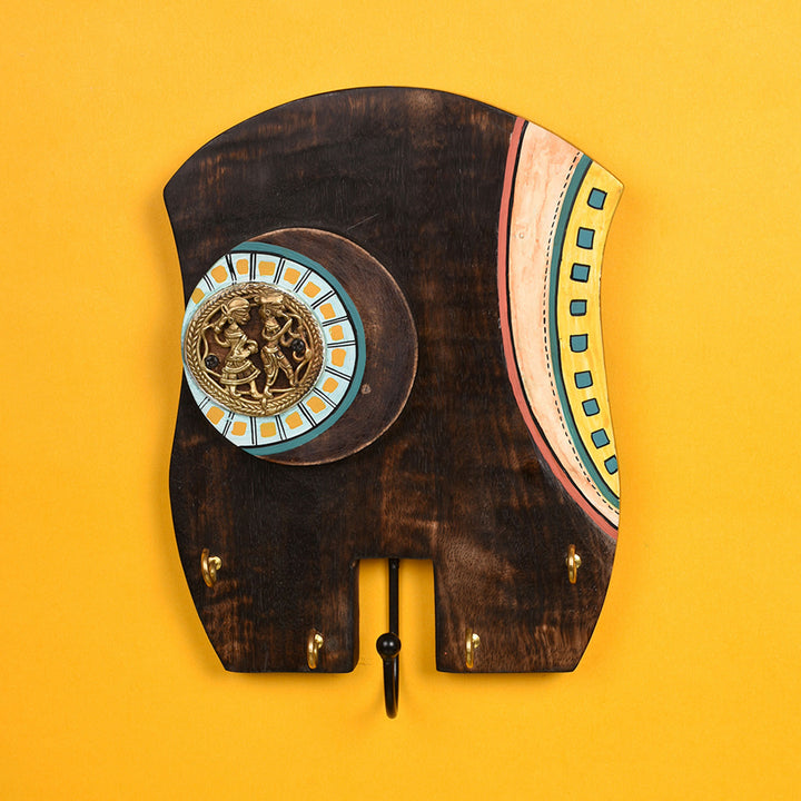 Key Holder Handcrafted Tribal Art 5 keys (7x1.6x9.6)