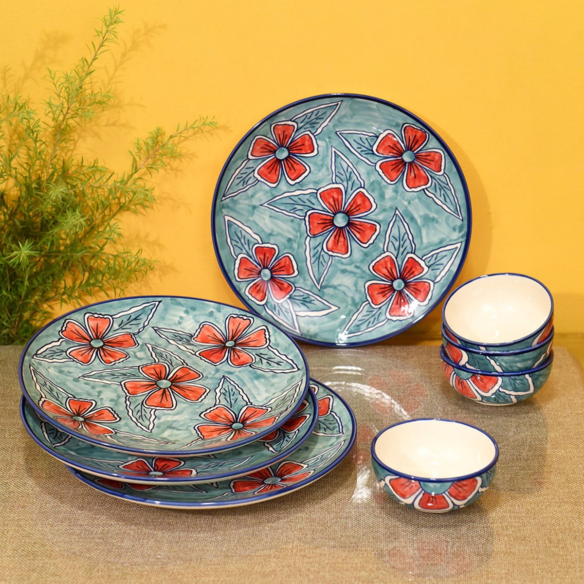 
      Flowers of Ecstasy Dinner Plates Set of Plates and Bowls, Arctic (SO8)
      
      
      
        –
        Aakriti Art Creations
      
