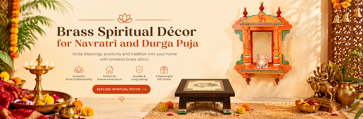 Brass Spiritual Décor for Navratri and Durga Puja
