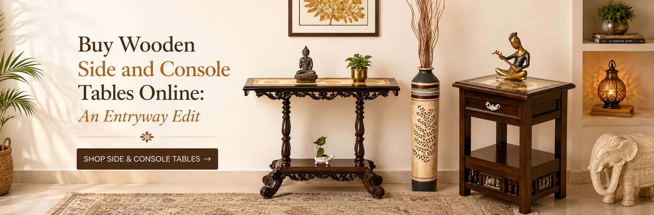 Buy Wooden Side and Console Tables Online: An Entryway Edit