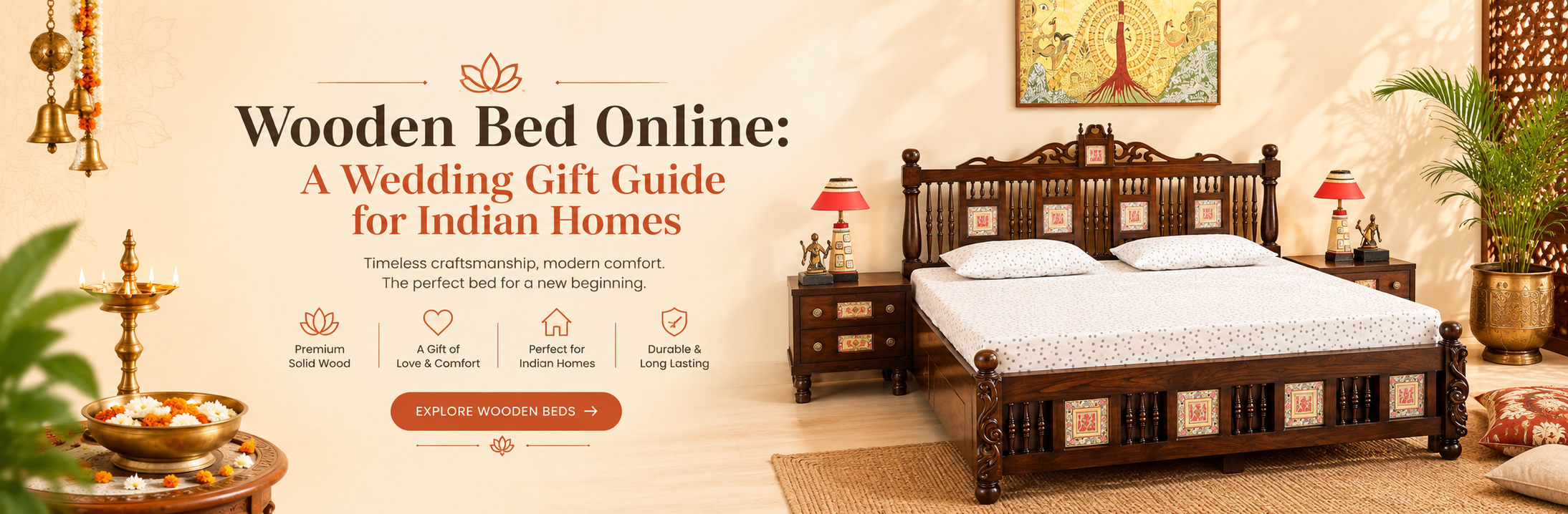 Wooden Bed Online: A Wedding Gift Guide for Indian Homes