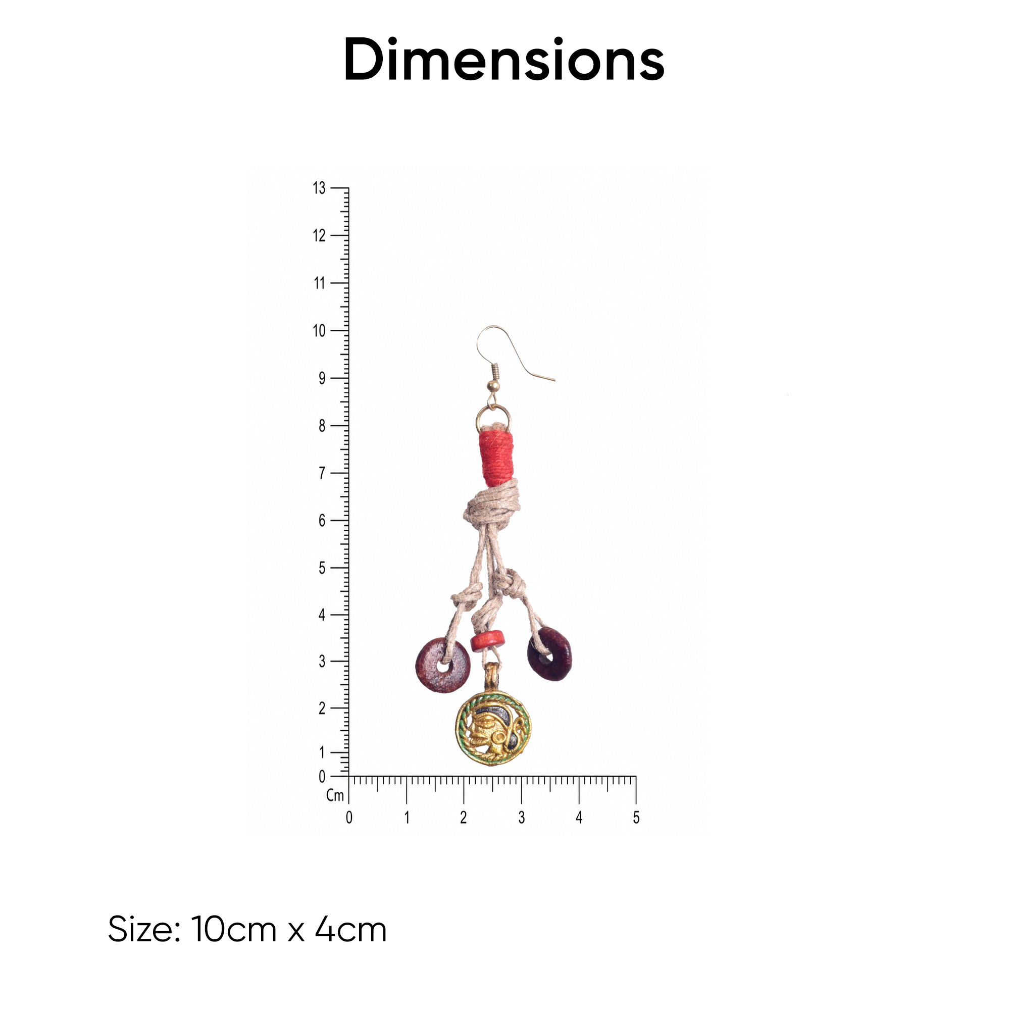 Boho Chic: Handcrafted Wooden Earrings with Brass