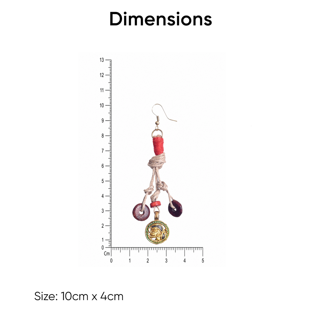 Boho Chic: Handcrafted Wooden Earrings with Brass