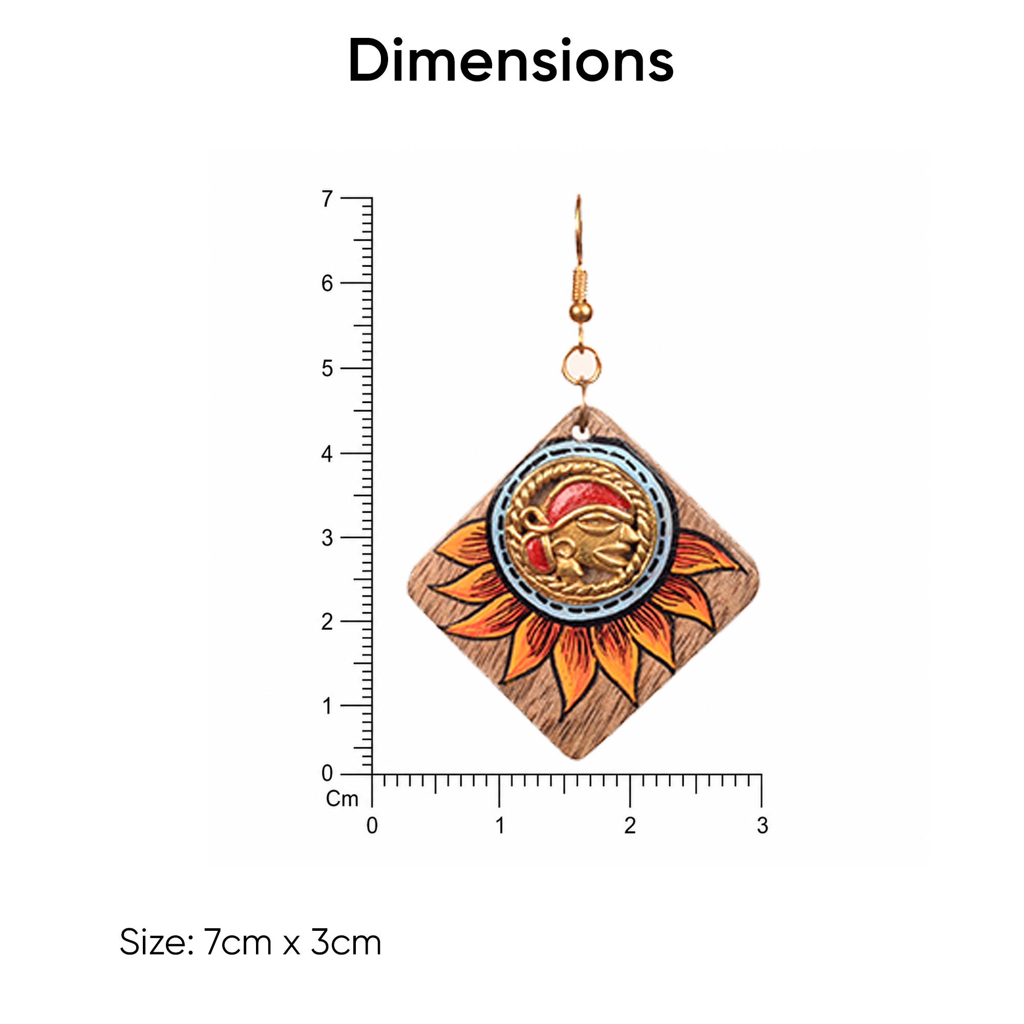 Butterfly-VI' Handcrafted Tribal Wooden Earrings