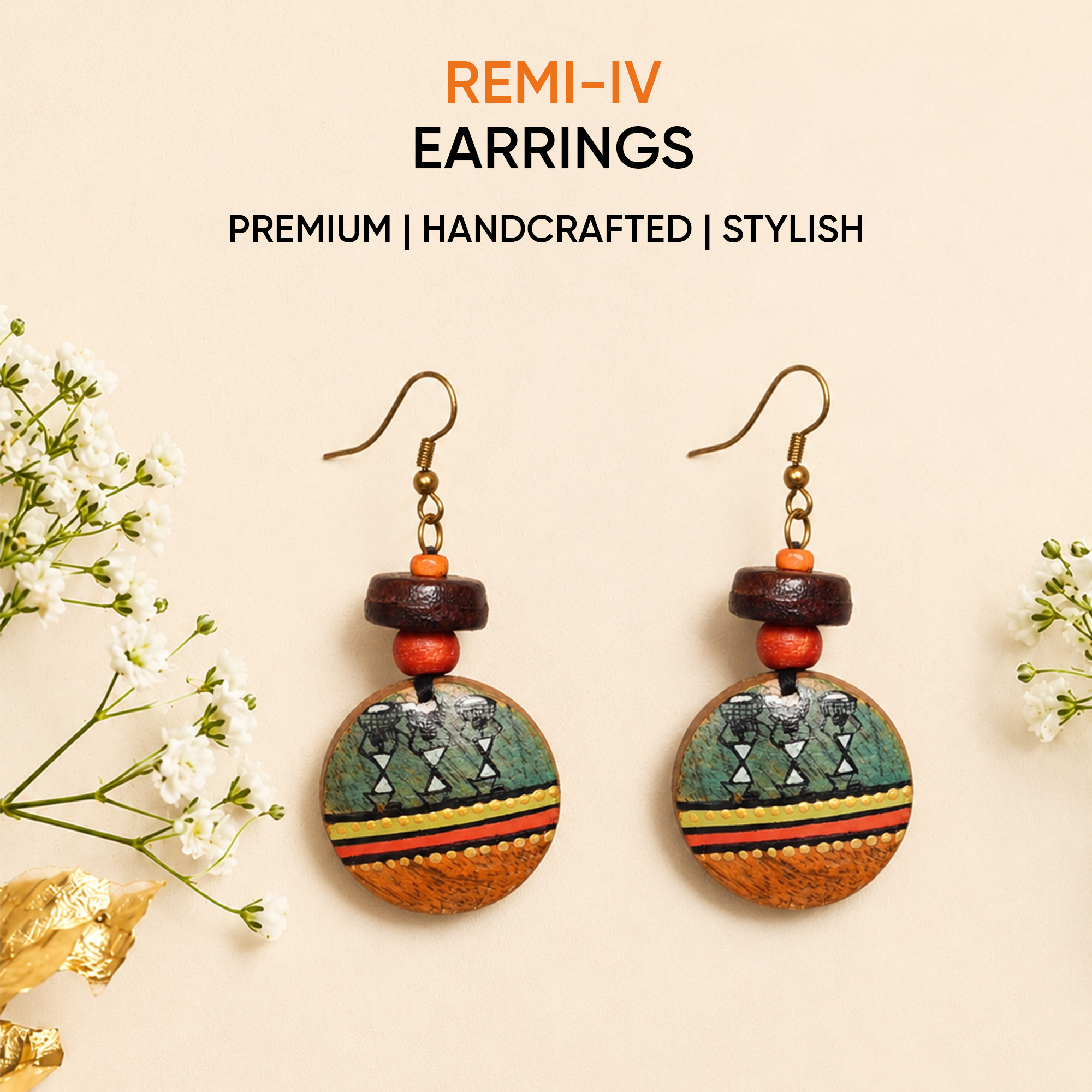 Remi-IV Folk Art Classic Earrings