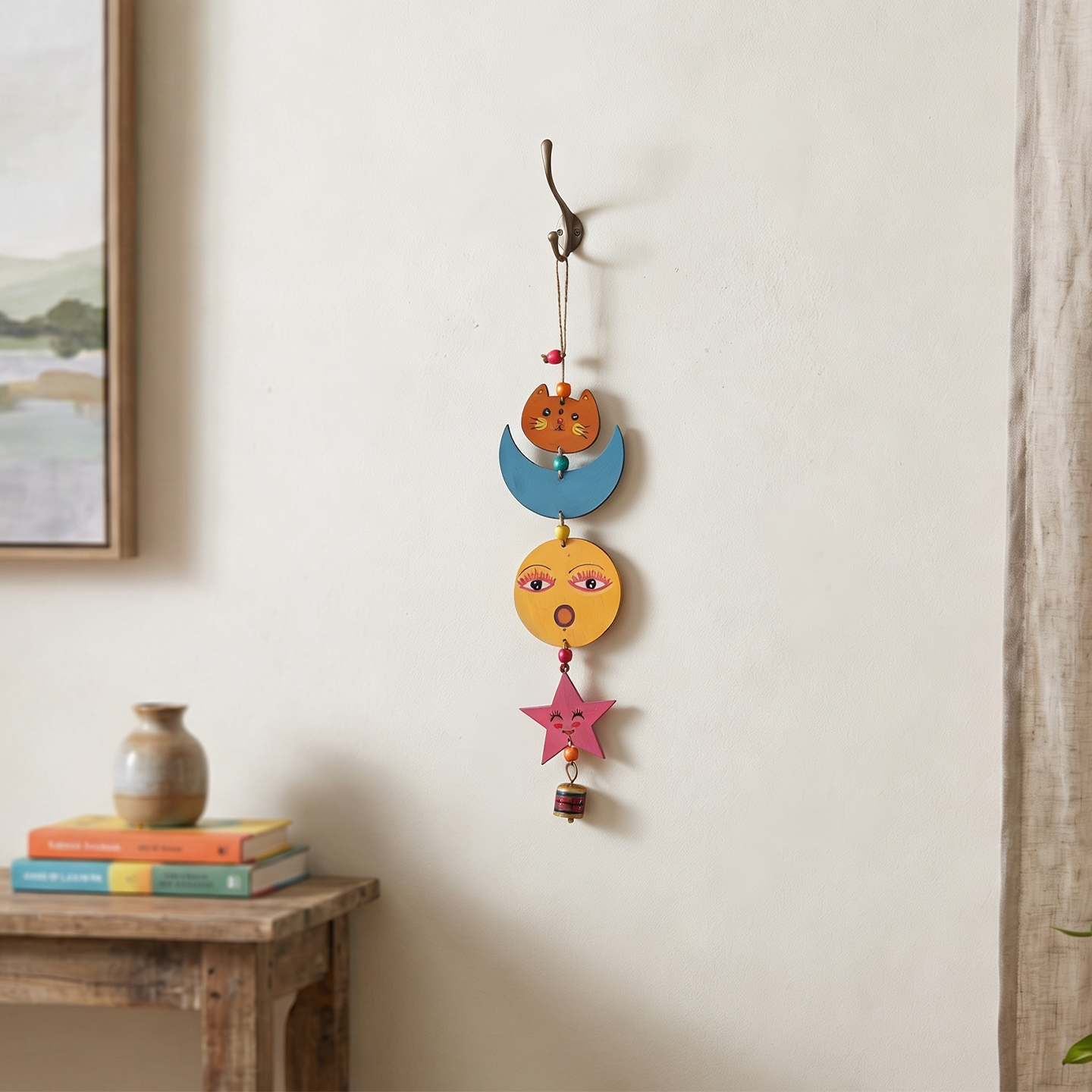 Sunny Kitty Wind Chime (17x4)