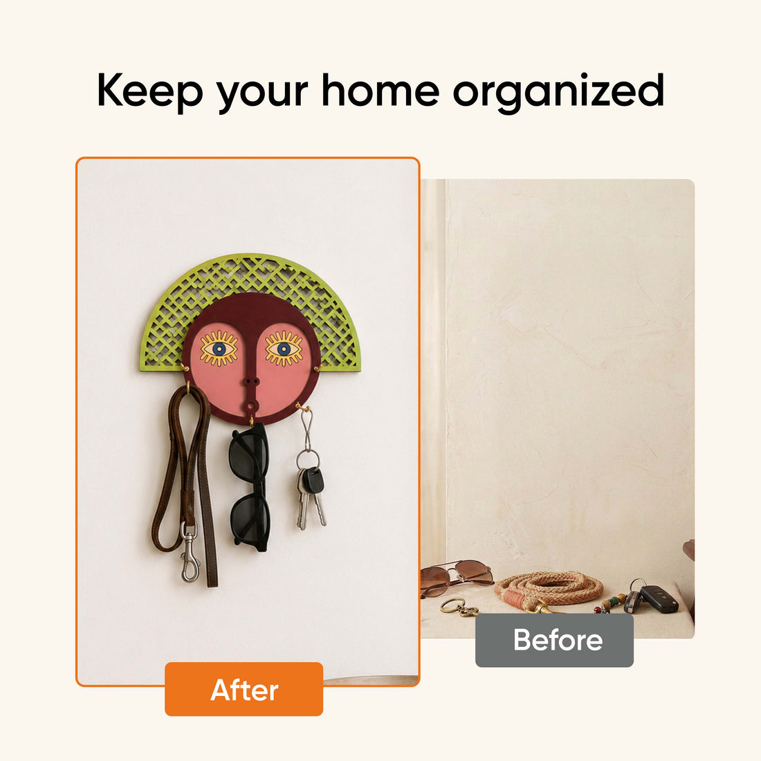 Isabella Tiki mask key hanger
