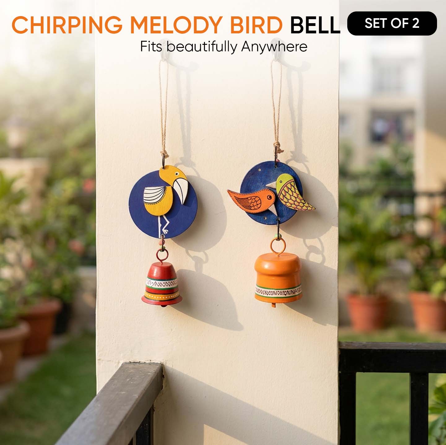Chirping Melody Bird Wind Chime Set