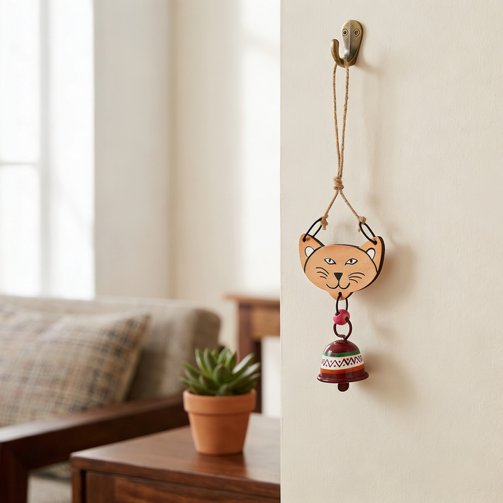 Pink Panther Wind Chimes with Metal Bell for Outdoor Hanging and Home Decoration