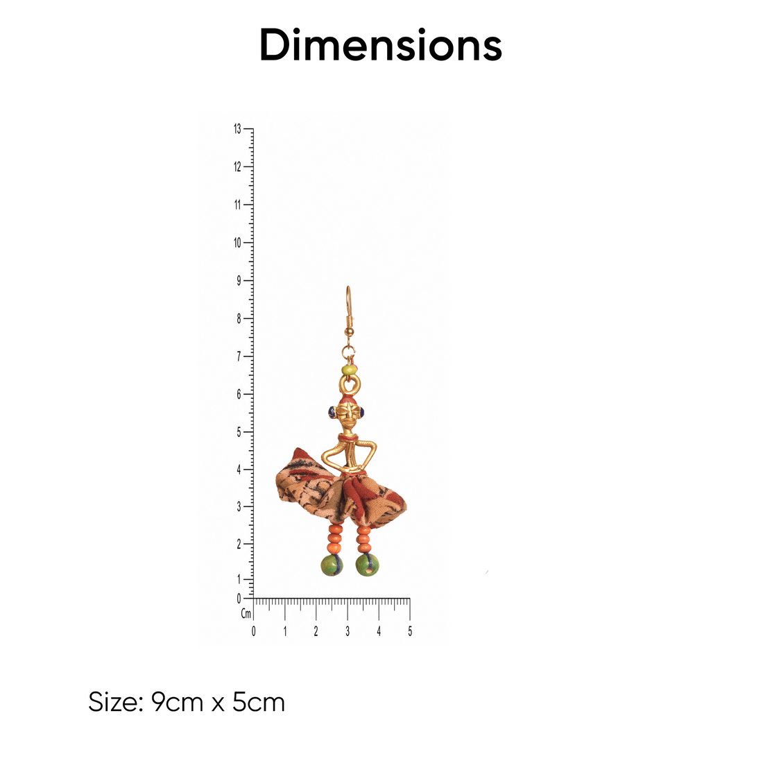 The Dancing Empress Handcrafted Tribal Dhokra Earrings in Floral Design