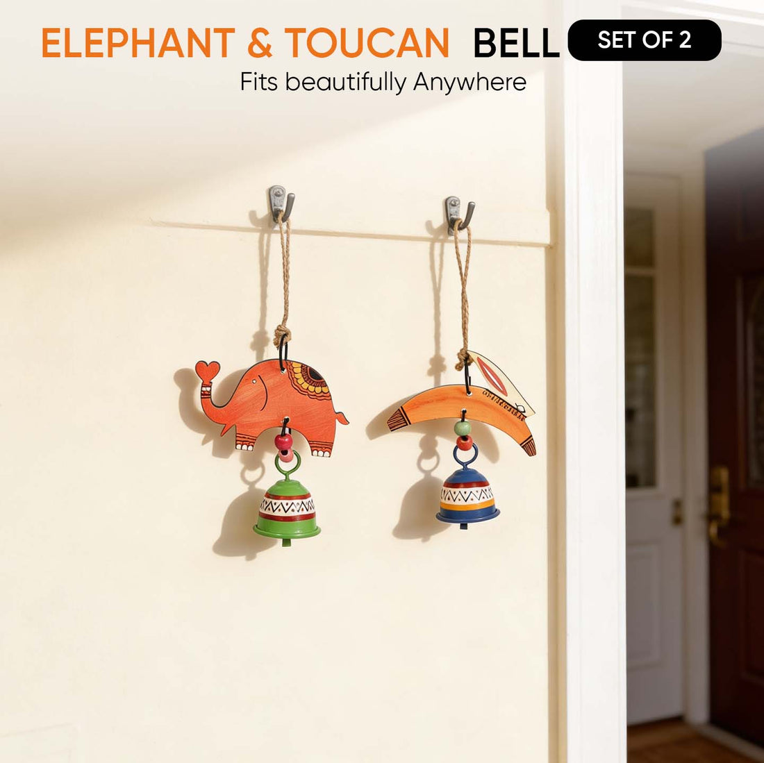 Elephant & Toucan Harmony Wind Chime Set