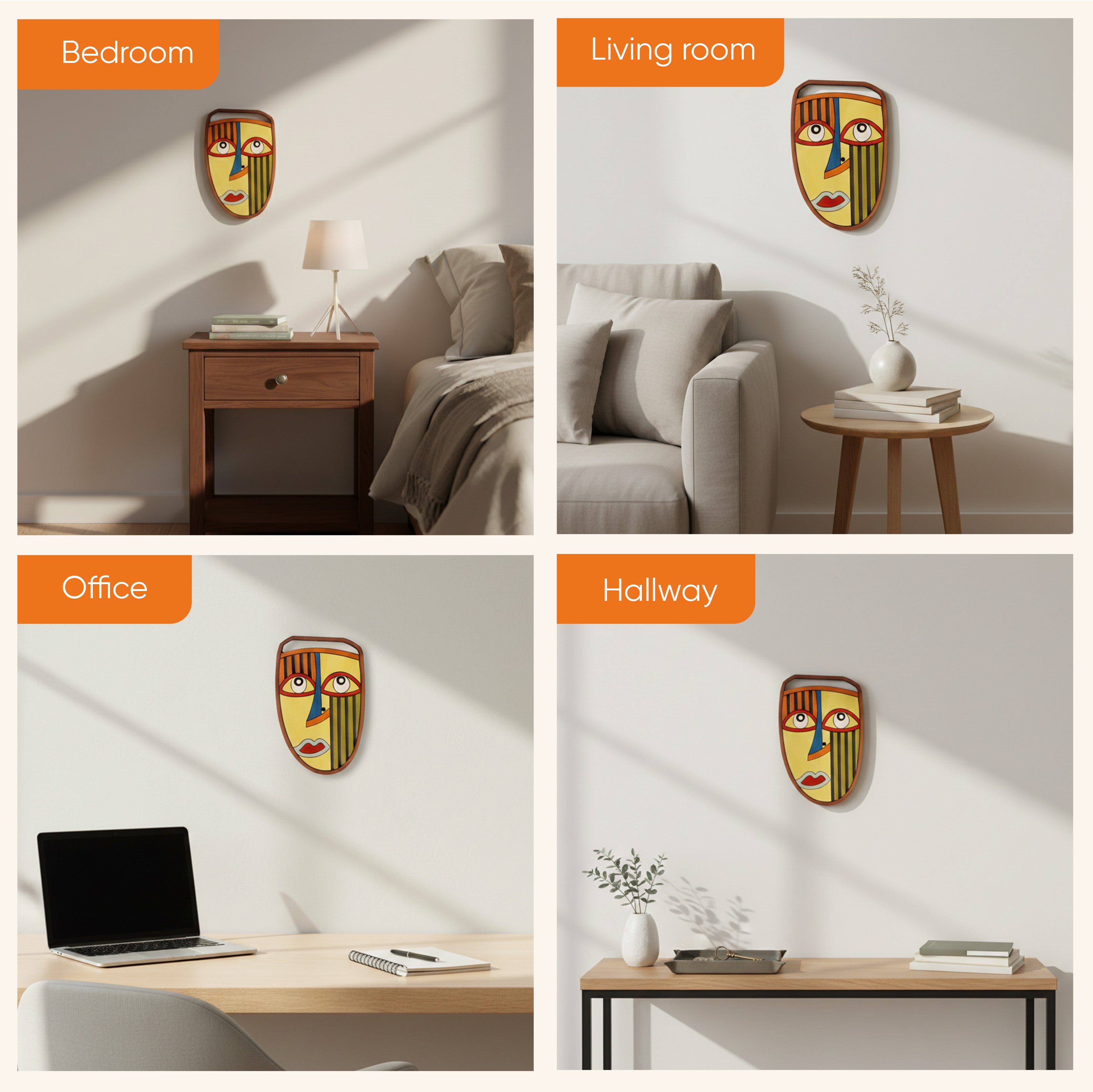 Candid Sunny Wall Decor Mask (7x11)