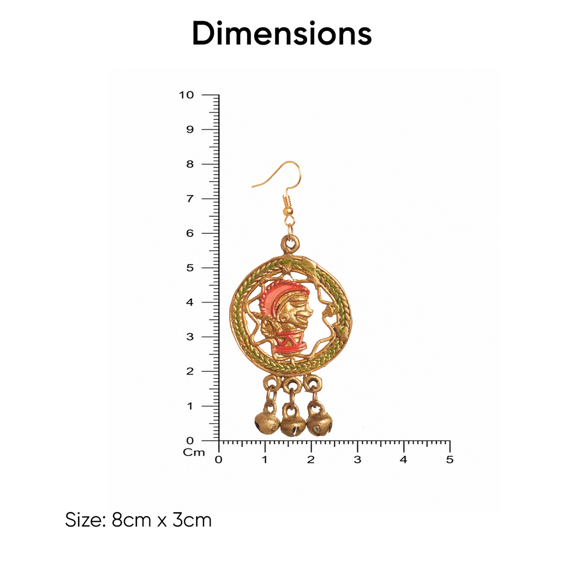 The Empress Star Handcrafted Trobal Dhokra Earrings