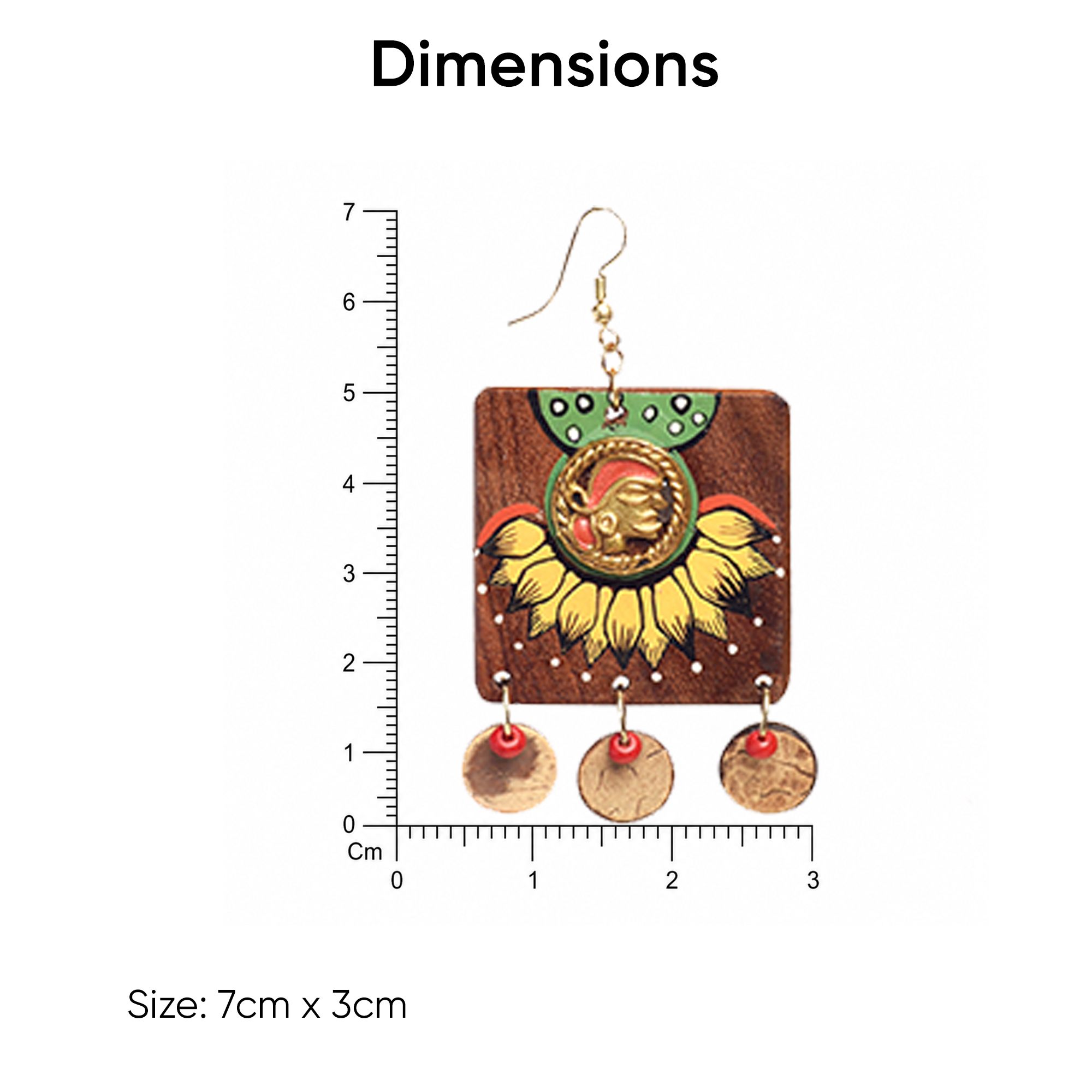 Butterfly-X' Handcrafted Tribal Wooden Earrings