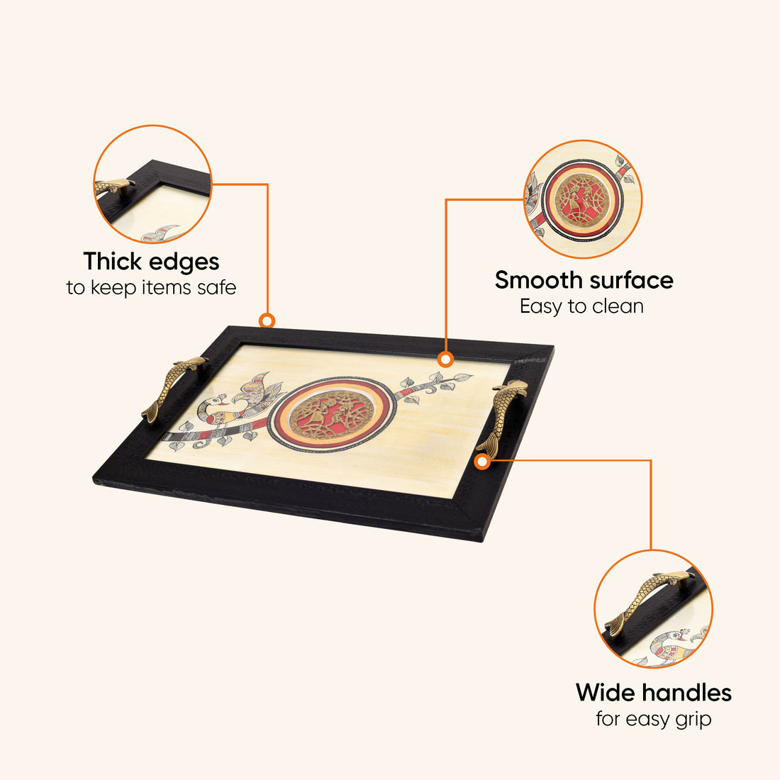 Timeless Elegance Fusion Art Tray