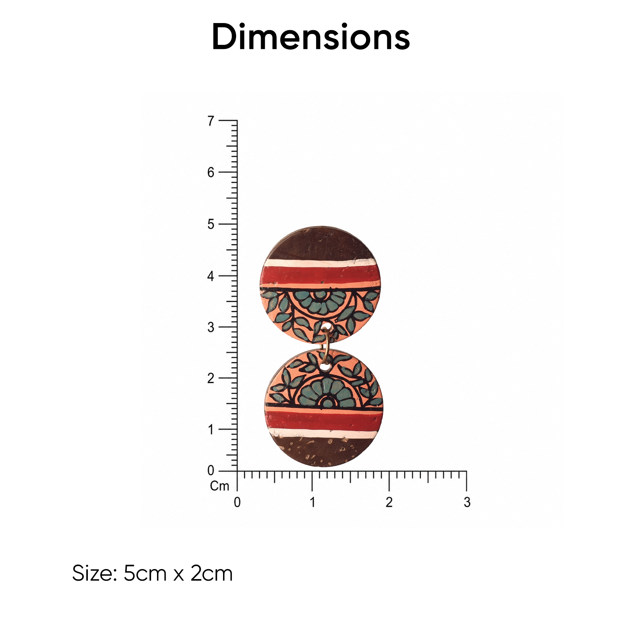 Floral Drops Handcrafted Tribal Wooden Earrings