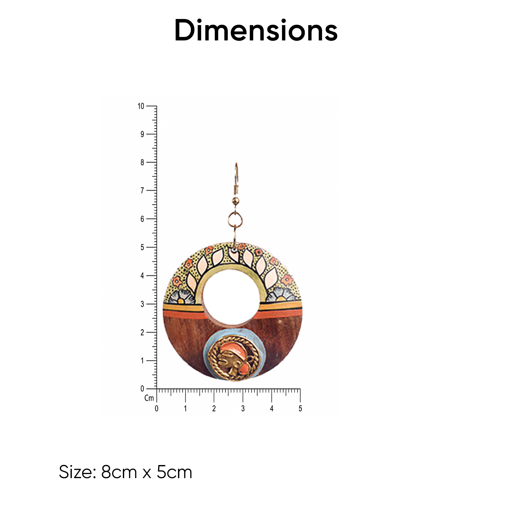 Princess-II' Handcrafted Tribal Wooden Earrings