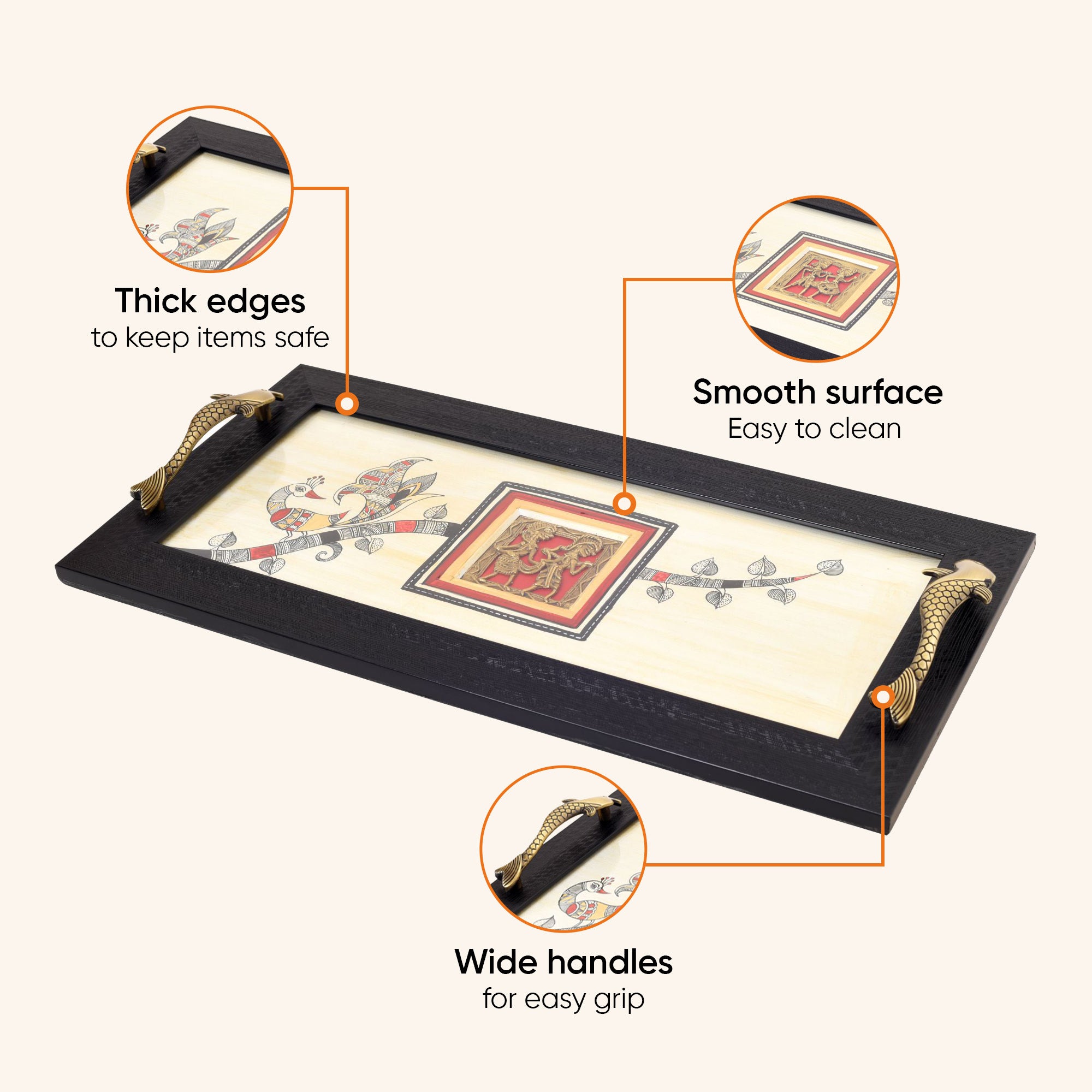 Heritage Blend Madhubani-Dhokra Tray