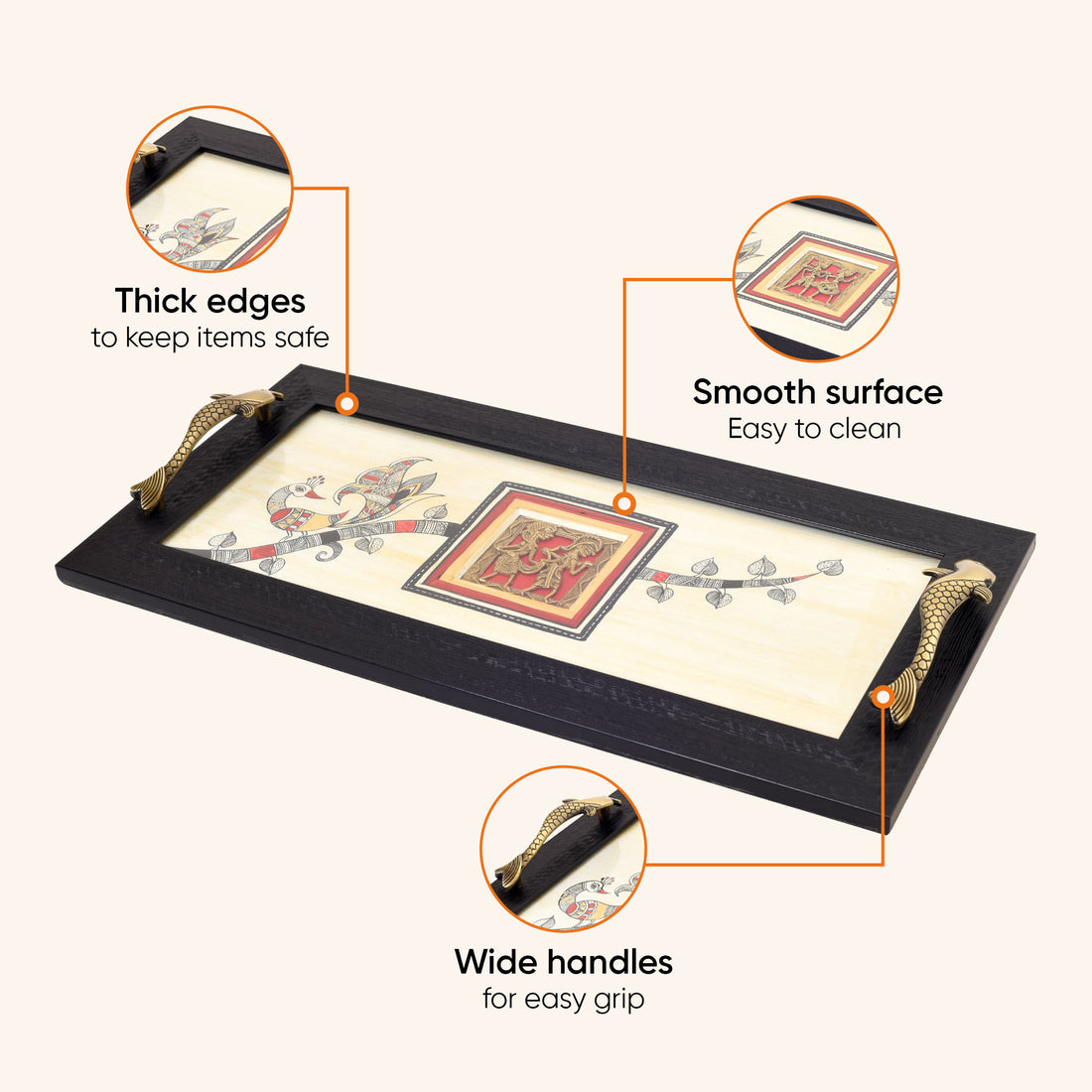 Heritage Blend Madhubani-Dhokra Tray