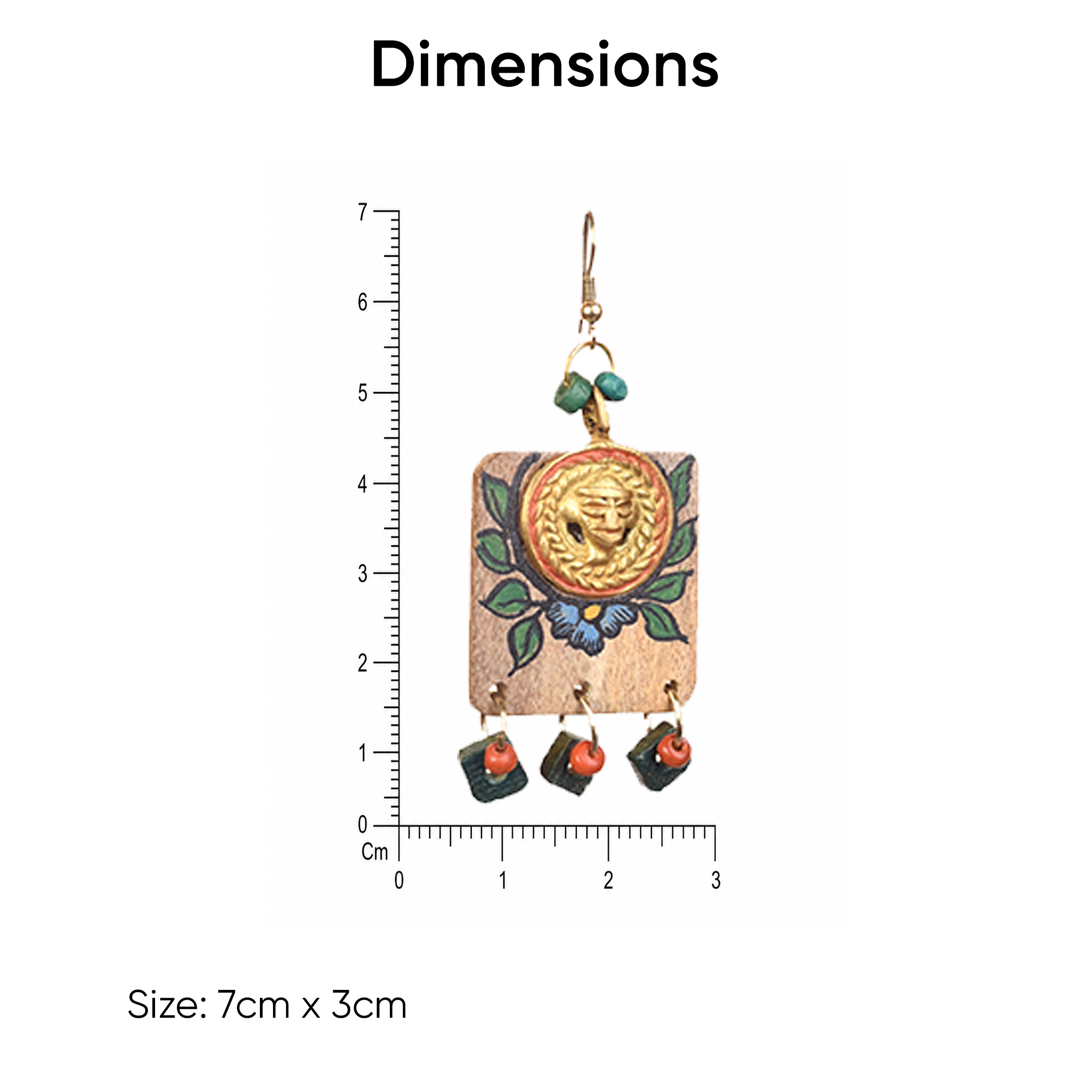 Butterfly-IX' Handcrafted Tribal Wooden Earrings