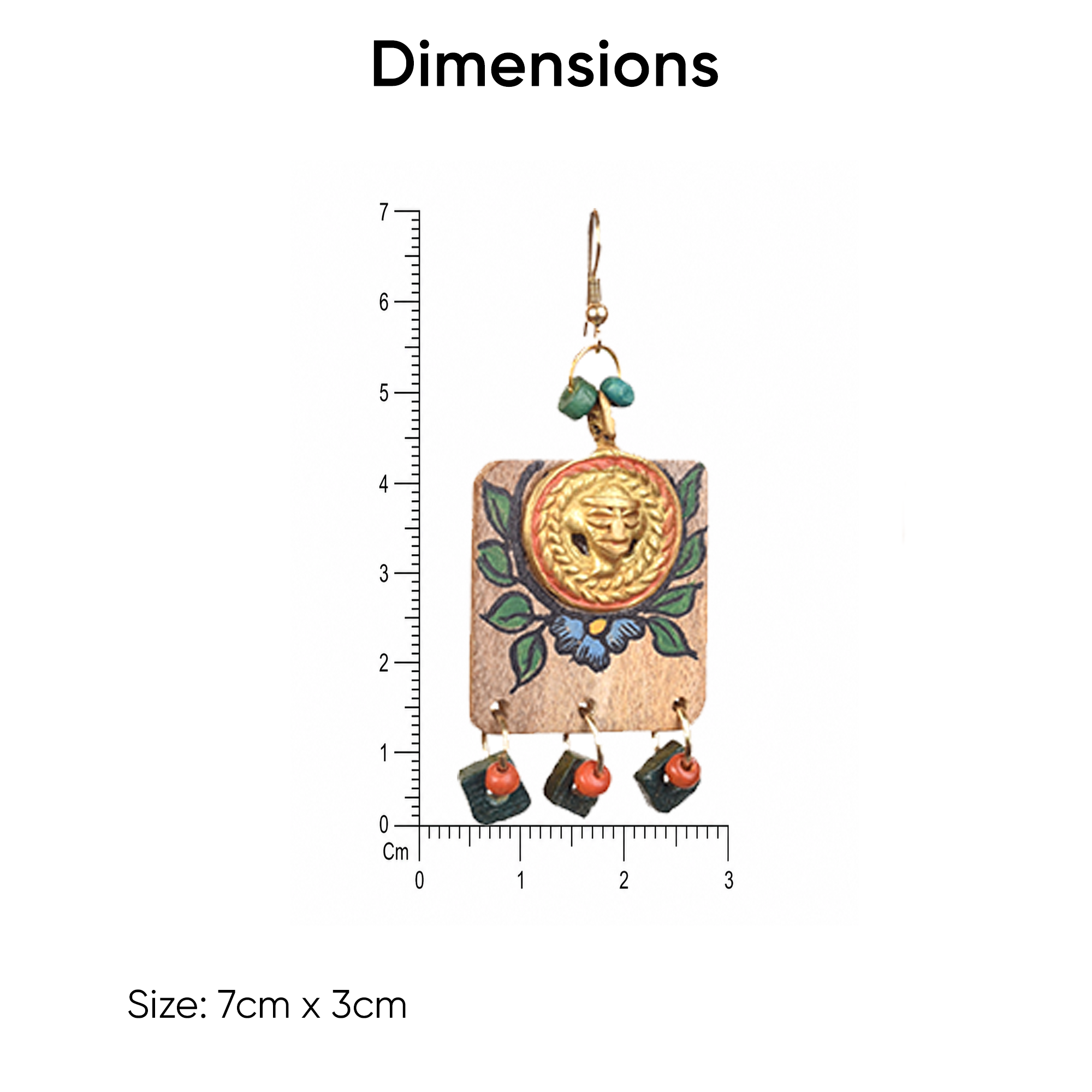 Butterfly-XI' Handcrafted Tribal Wooden Earrings
