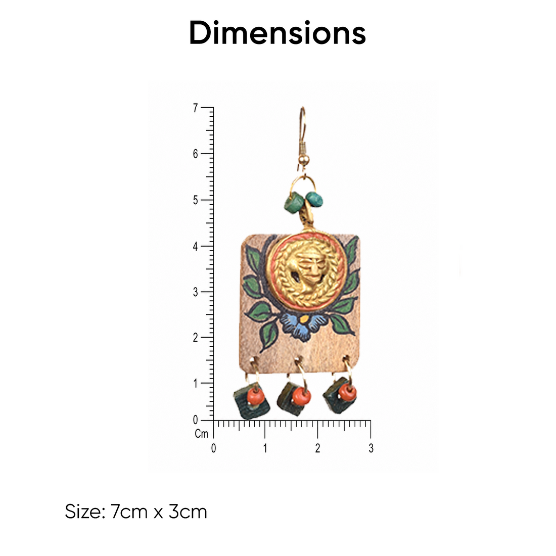 Butterfly-XI' Handcrafted Tribal Wooden Earrings