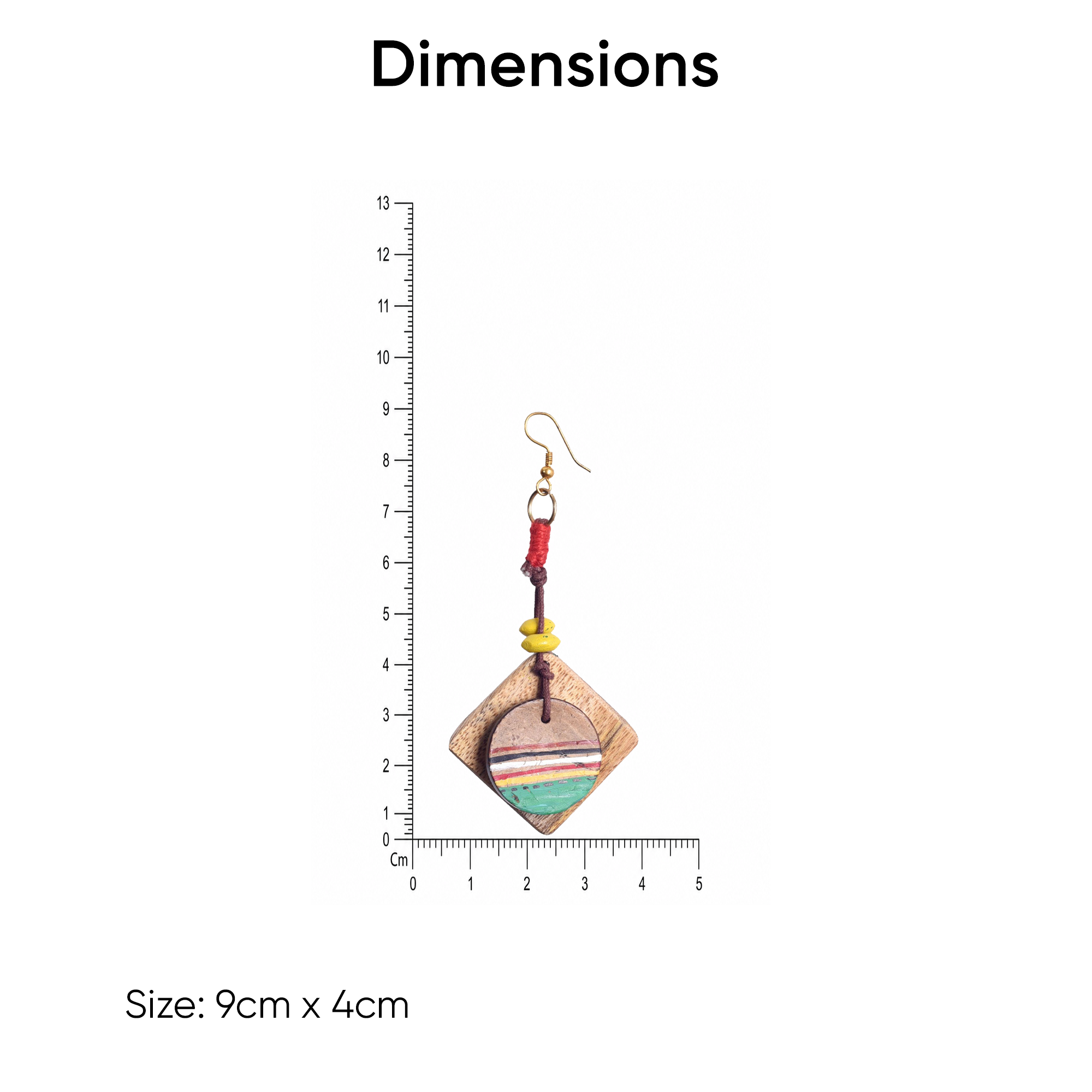 Artistic Charm: Handcrafted Wooden Earrings
