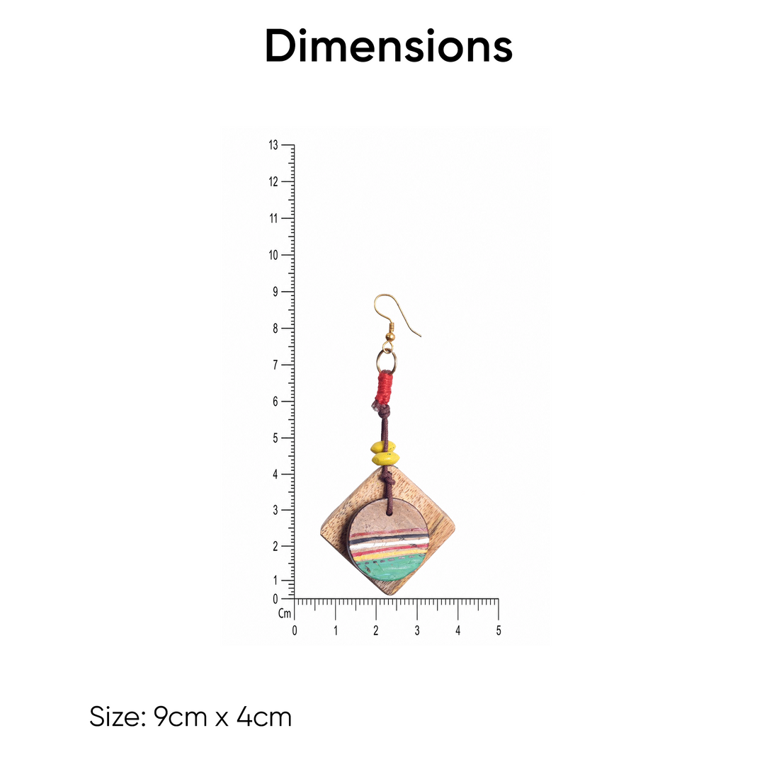 Artistic Charm: Handcrafted Wooden Earrings