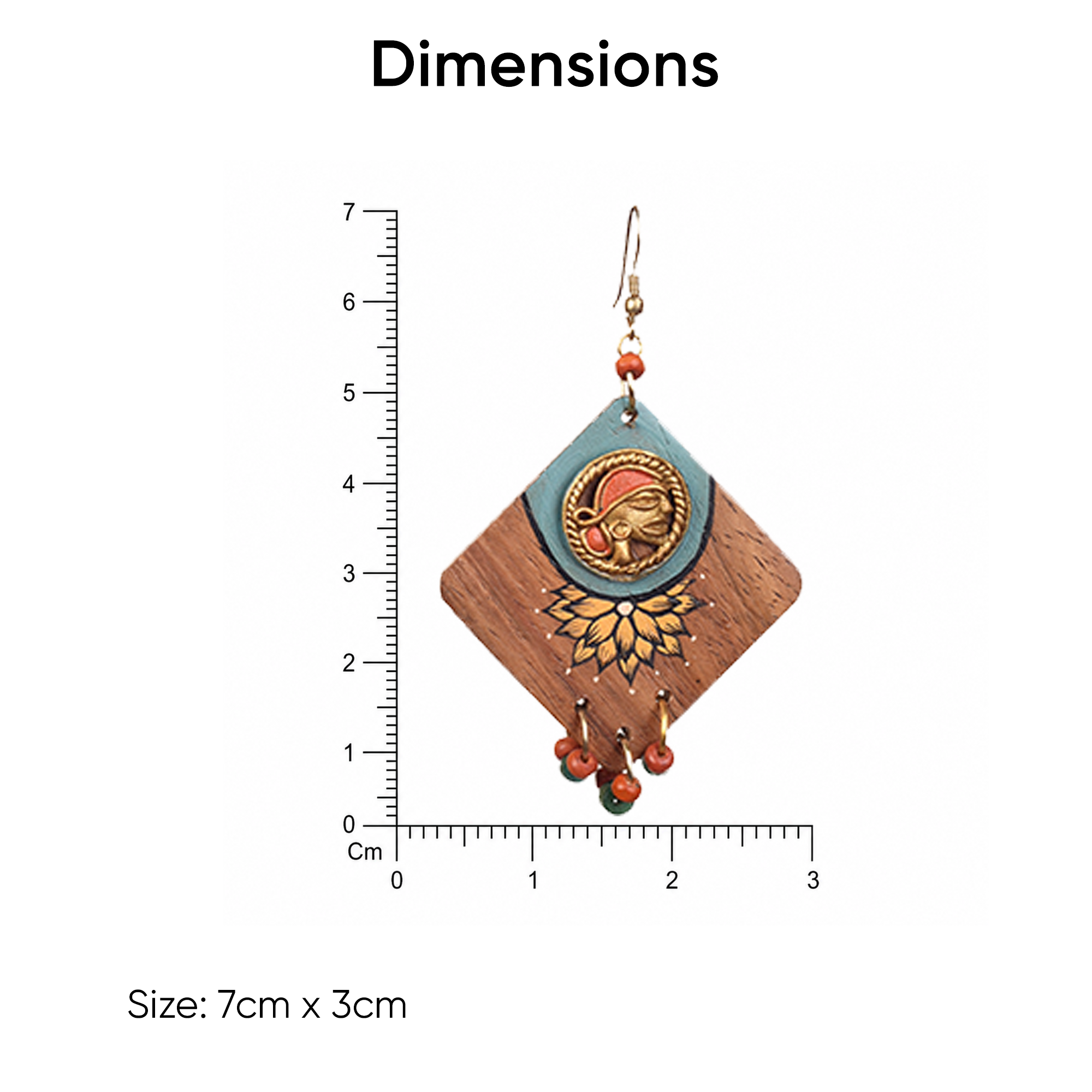 Butterfly-IV' Handcrafted Tribal Wooden Earrings