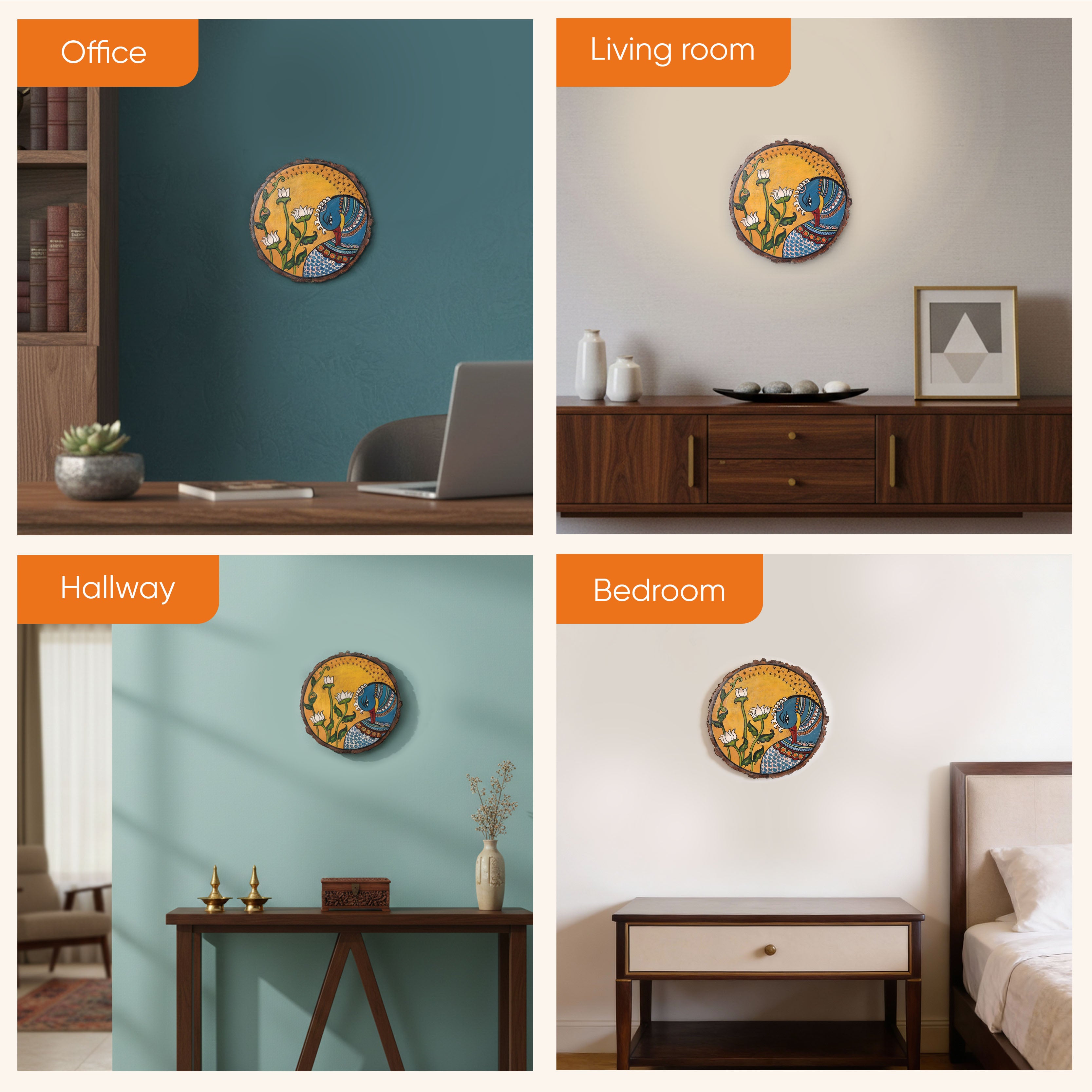 Pichhwai Peacock Wall Accent
