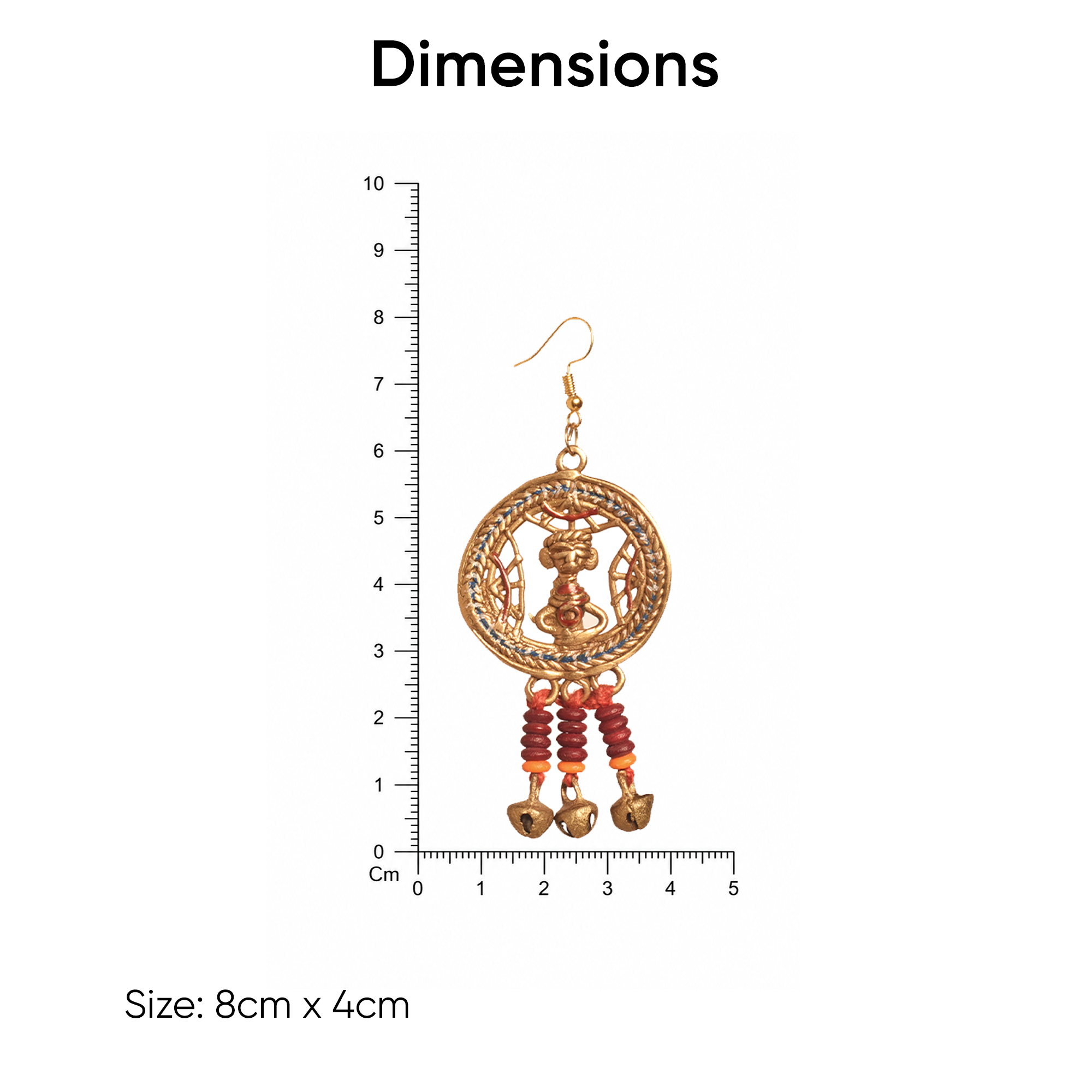 The Empress Star I Handcrafted Tribal Dhokra Earrinigs