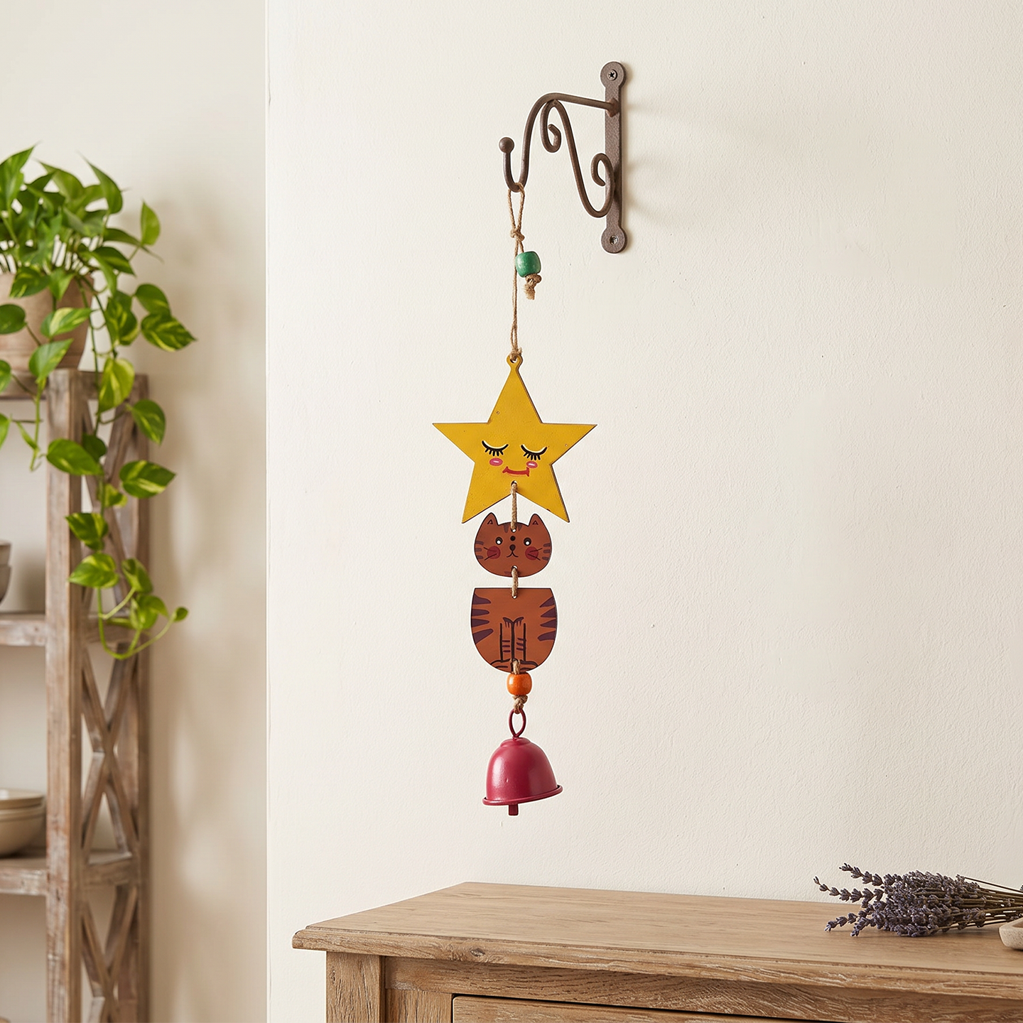Orange Kitty Wind Chime (12x3)