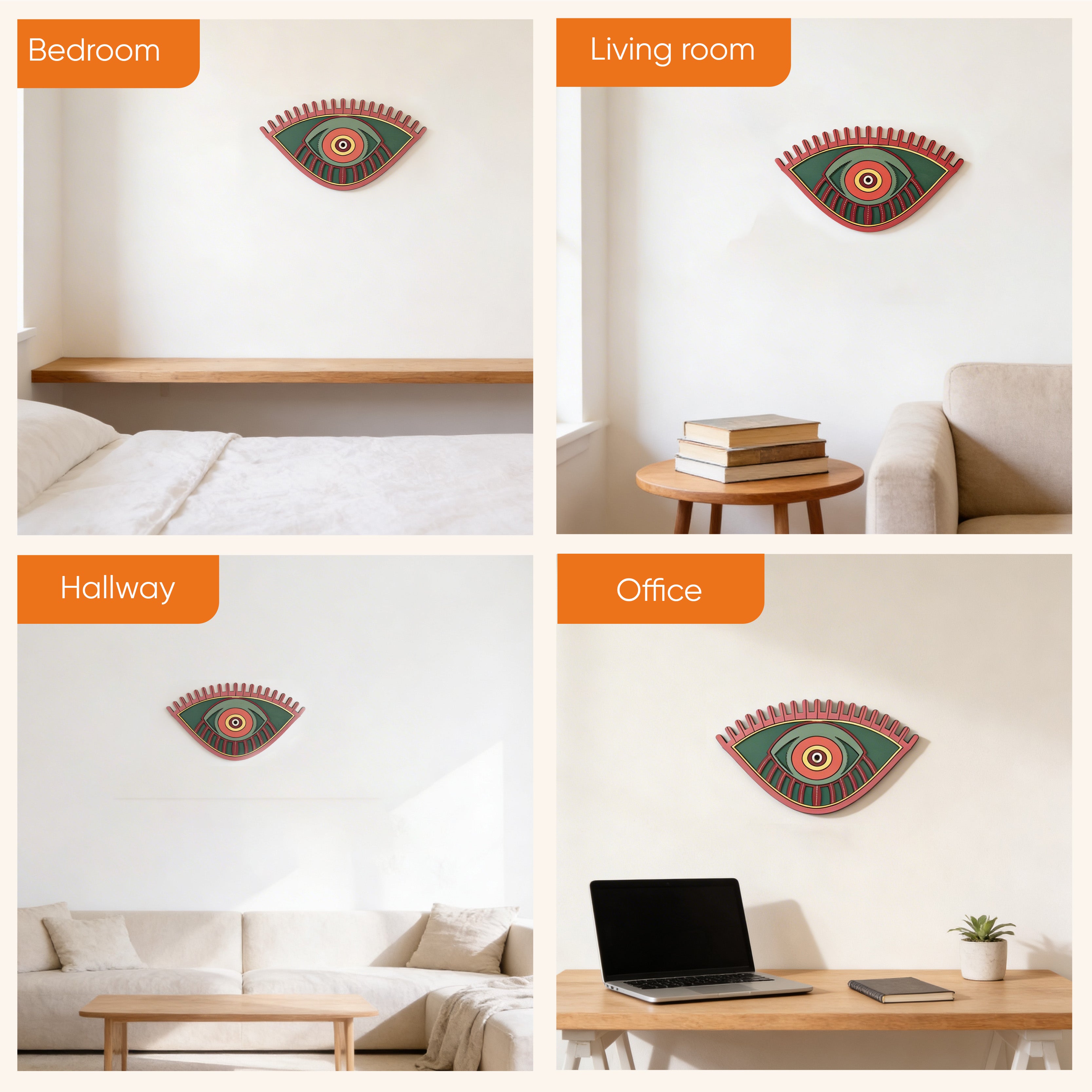 Emerald Eyes Wall Decor Mask