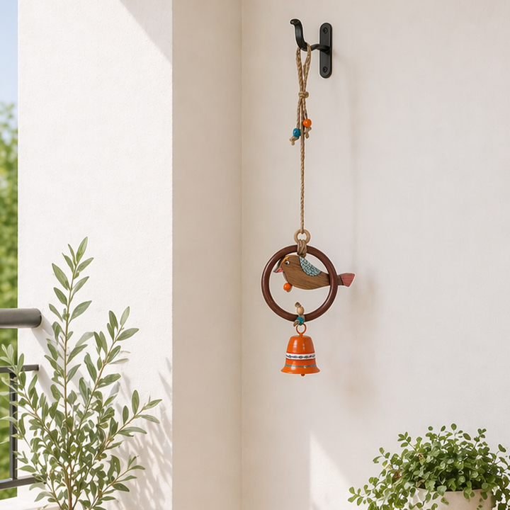 Nature'S Melody Wooden Bird Windchime (4.5x5x21)