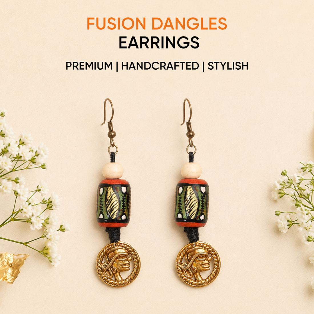 Artisanal Fusion Dangles Ethnic Earrings