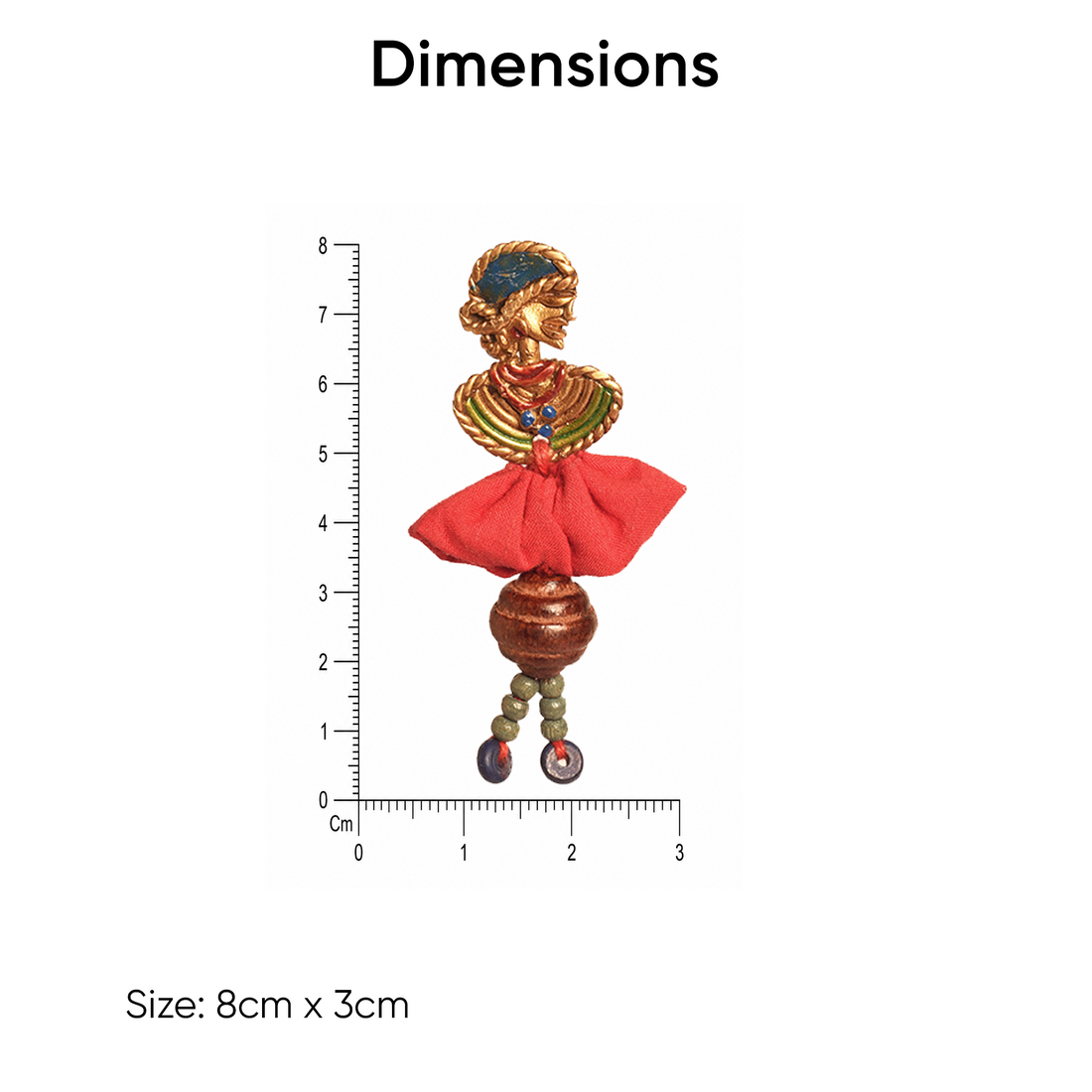 The Dancing Empress Handcrafted Tribal Dhokra Earrings in multicolours