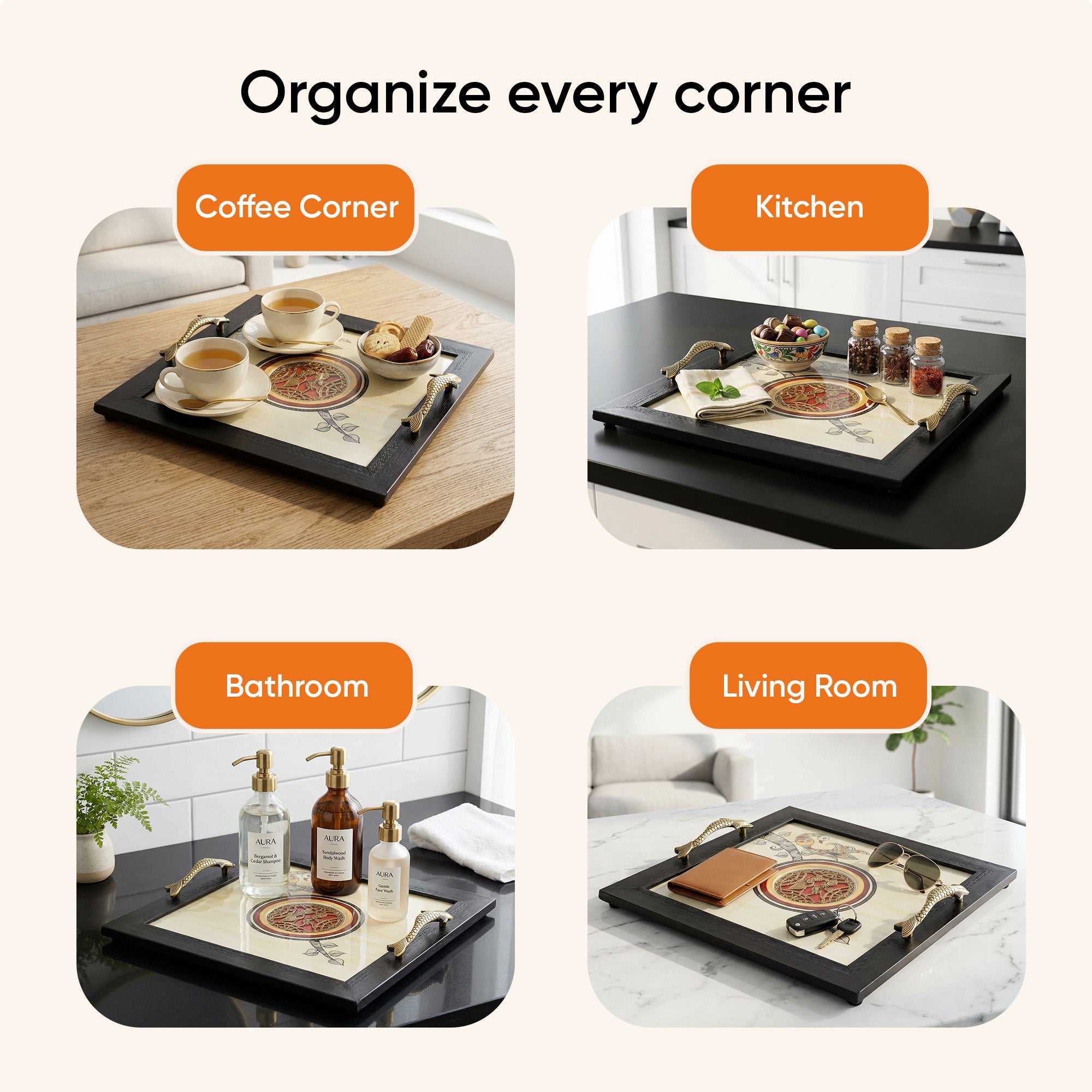 Artisan's Harmony Handcrafted Tray