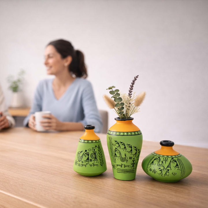 Savana Terracotta Vases Set of 3