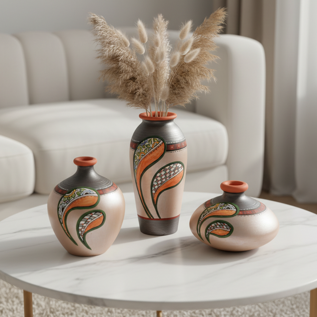 Silver Bloom Vase Set of 3 (6x3/3x4.5/4.6x3.6 Dia)