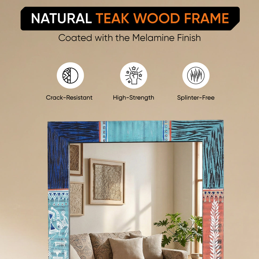 Cultural Reflections Wooden Mirror