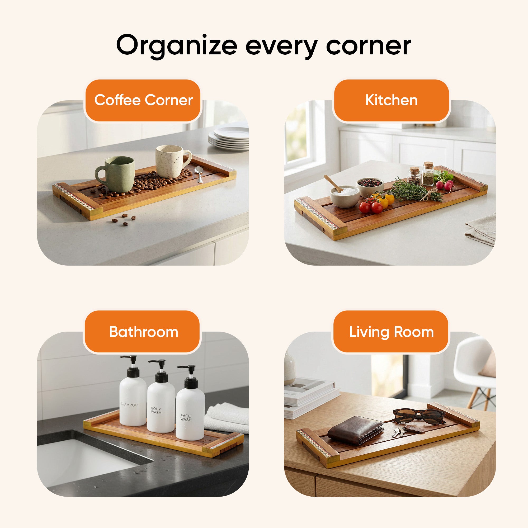 Artisanal Mosiac Wooden Tray