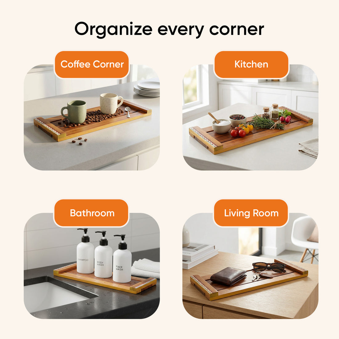 Artisanal Mosiac Wooden Tray