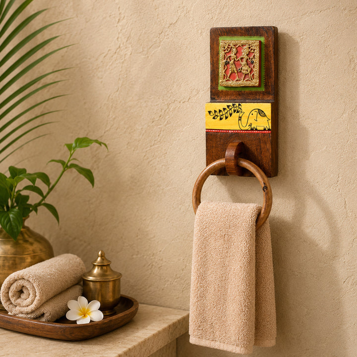 Yellow Elephant Towel Hanger (4x2.2x11)