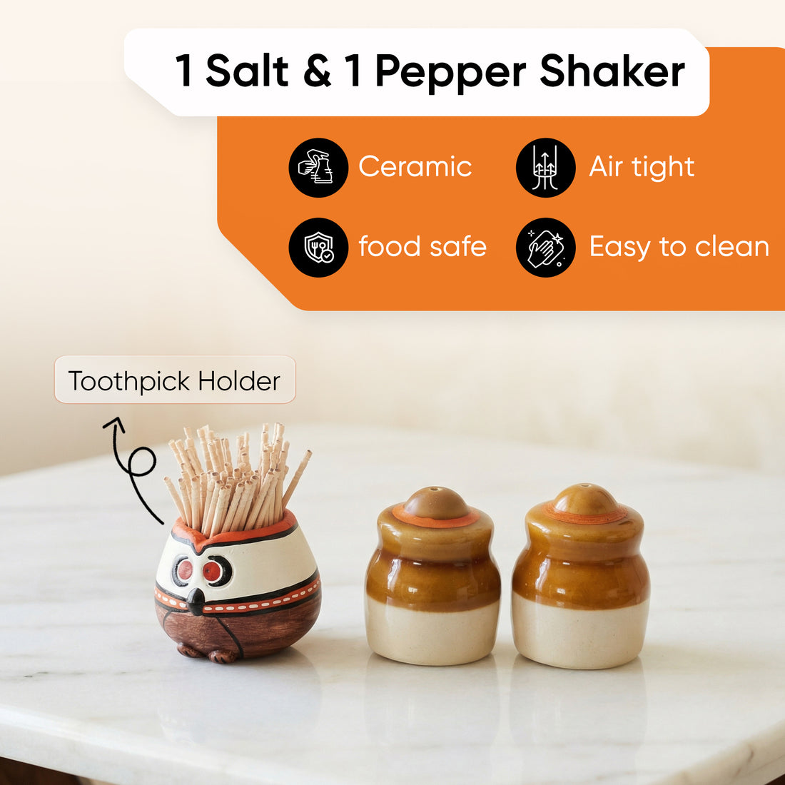 Granny Pickle Tray, Traditional Ceramic Pickle Jar Set with Wooden Tray and Utility Holders