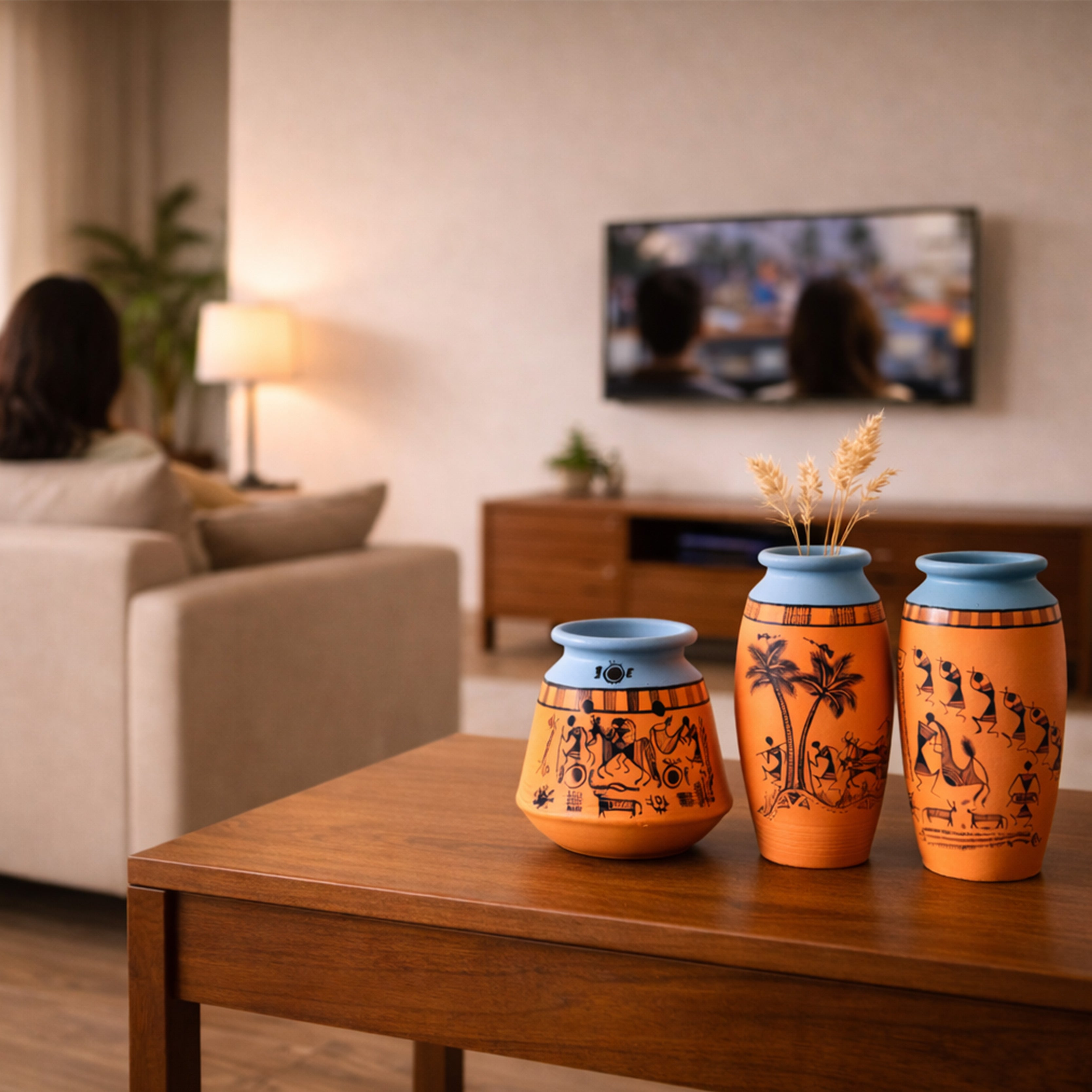 Desert Safari Terracotta Vase (Set of 3)