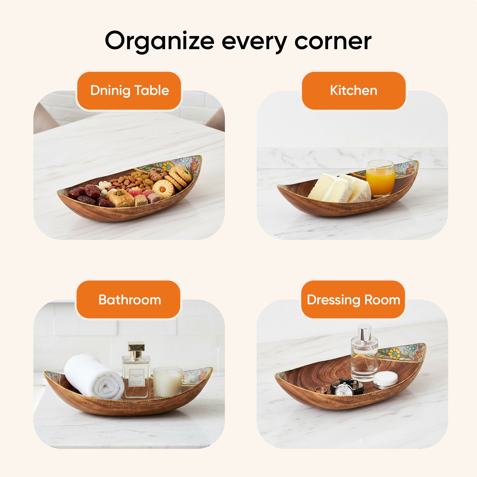 Nautical Delight Wooden Snack Tray