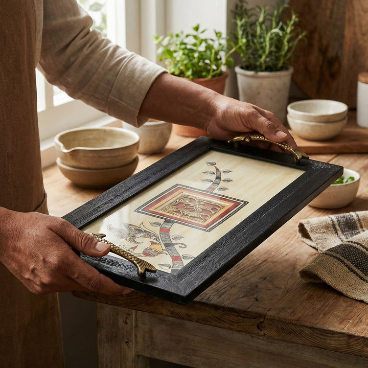 Heritage Blend Madhubani-Dhokra Tray