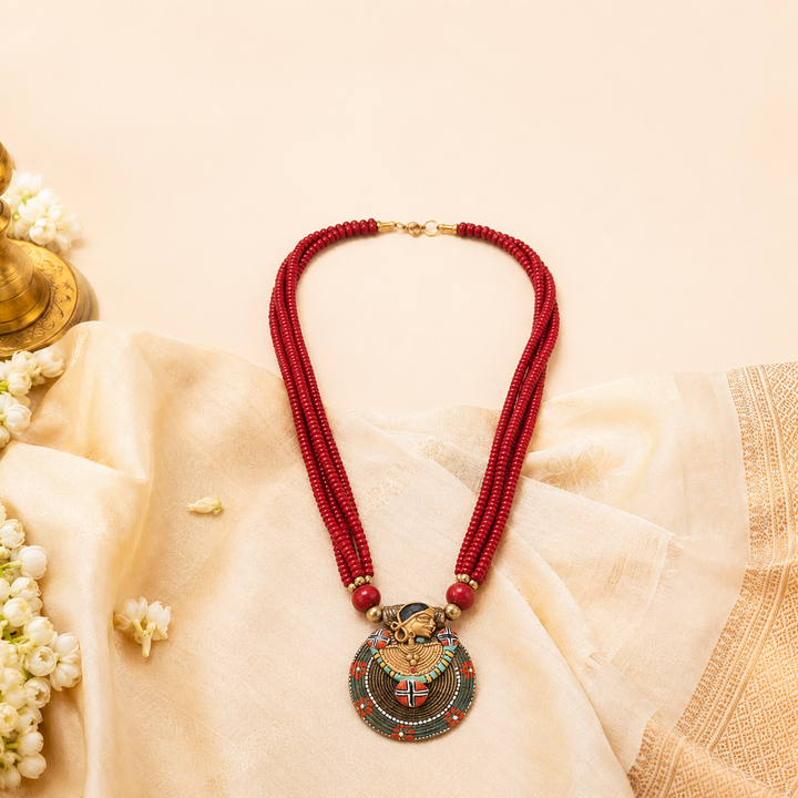 Nomad'S Treasure Trove Lariat Handcrafted Ethnic Necklace
