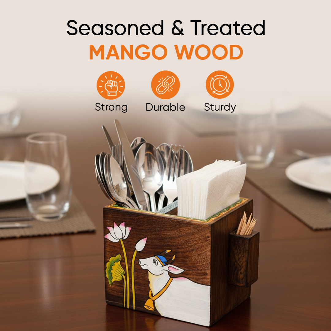 Pichhwai Leela Cutlery Holder